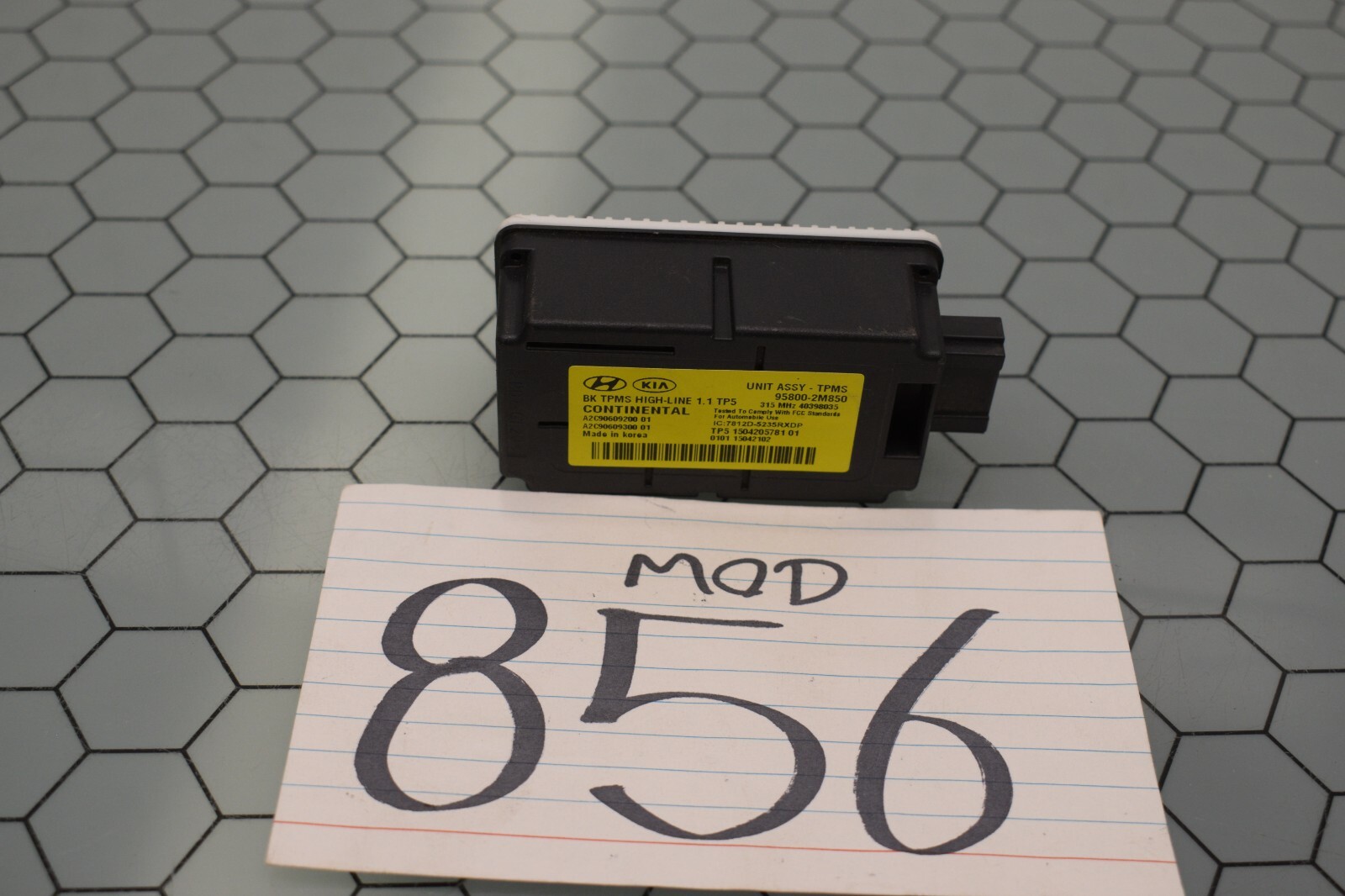 13 14 15 16 Hyundai Genesis Coupe Tire Pressure Control Module Computer #856MOD 