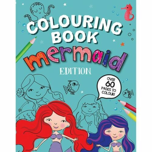 XL QUALITY Childrens KIDS GIRLS Mermaid Colouring Book Over 60 Pages