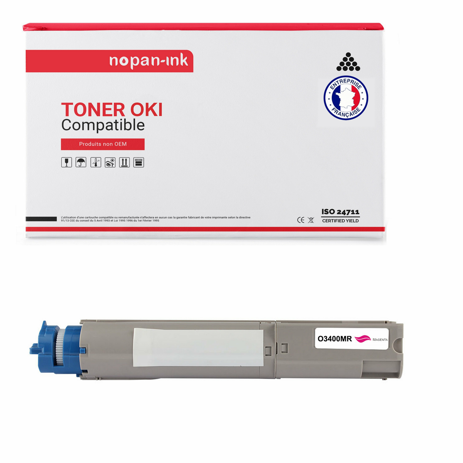 Toner magenta compatible OKI 43459330 NOPAN-INK pour imprimante laser C5600