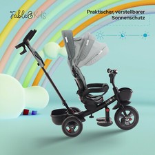 FableKids® Dreirad 5in1 Kinderdreirad Kinder Lenkstange Fahrrad Baby Kinderwagen