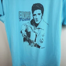Vintage 80s Screen Stars T shirt  Sz L Elvis Presley Single Stitch 1987 50/50