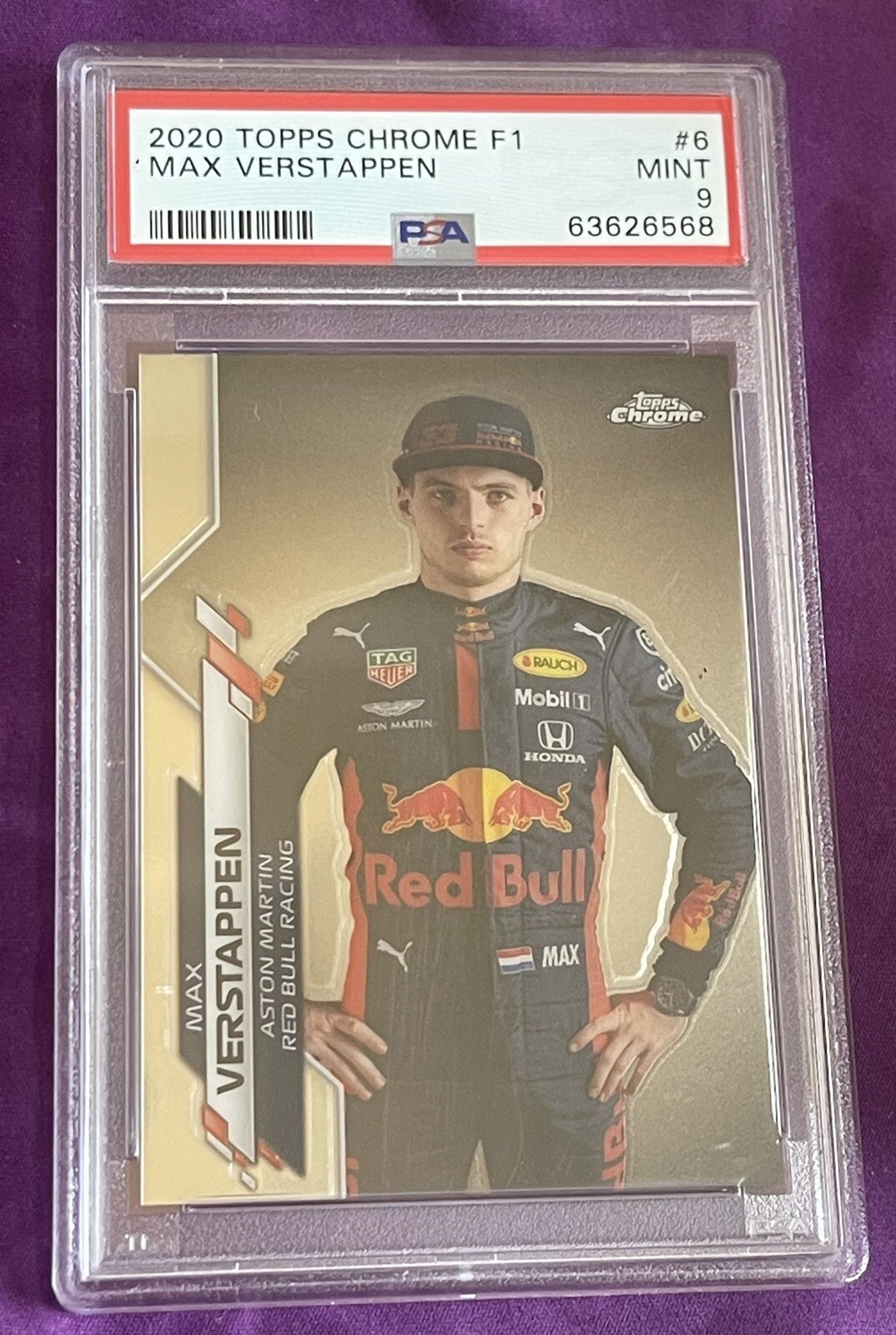2020 Topps Chrome F1 6 Max Verstappen PSA 9 MINT