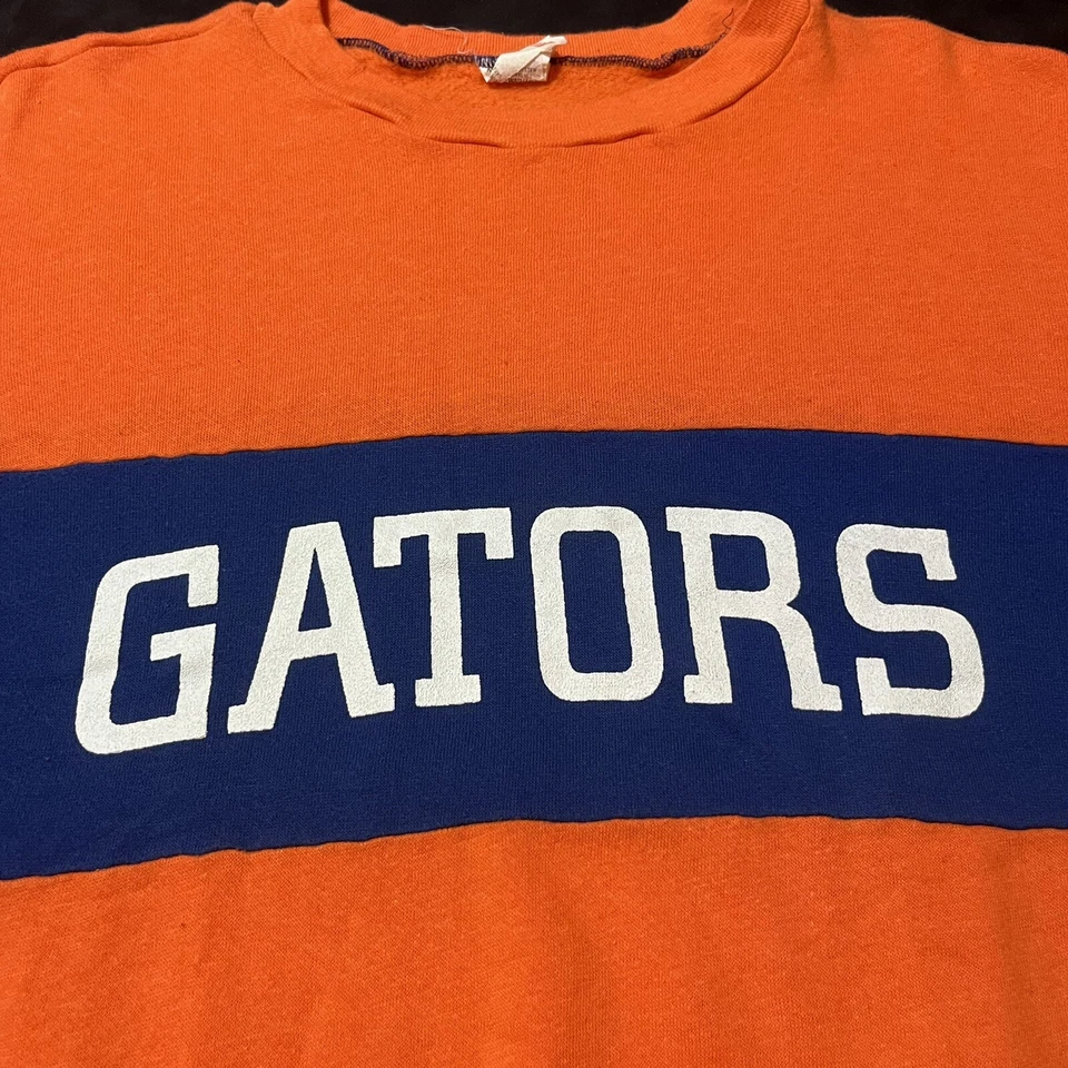 University of Florida Gators Sweatshirt Steve Spurrier Vintage Striped UF 1970s - Image 2 of 4