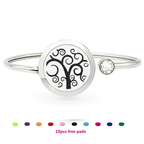 25mm  Rotatable Perfume Bangle Bracelet  Diffuser Essential Aromatherapy Locket - Picture 26 of 209