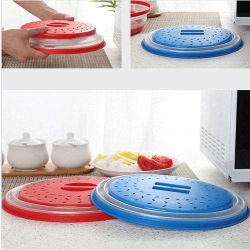 Collapsible Microwave Splatter Cover For Food With Silicone Mats, 10.5 black - Picture 4 of 8