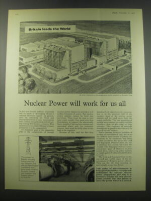 1957 Nuclear Power Station at Bradwell, Essex Ad - Nuclear power will work for