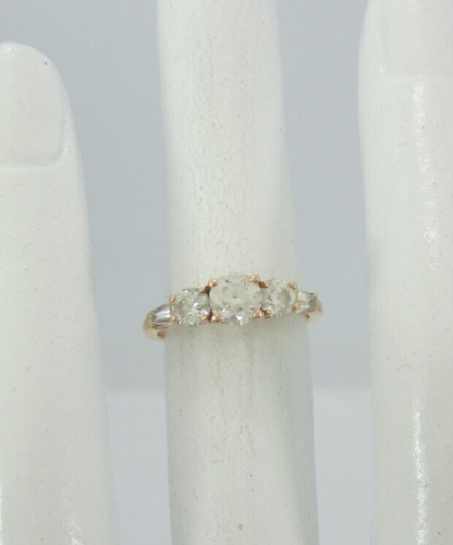 BEAUTIFUL LADIES 14K ROSE GOLD DIAMOND ENGAGEMENT RING (SZ. 3.75) .72CT. 2.2G - Picture 4 of 9