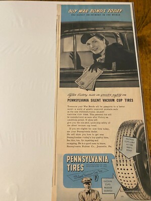 Vintage 1946 Pennsylvania Tires After Victory ad