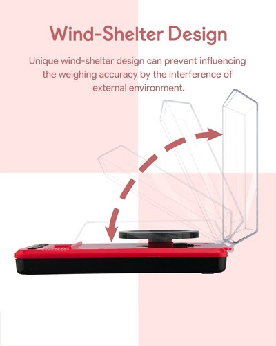 Portable 50g Digital Milligram Scale with Calibration Weights & Wind-Shelter - Picture 8 of 9