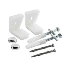 Bathroom WC Toilet Pan Bidet Fixing Kit Angled Floor Mount Brackets Screws