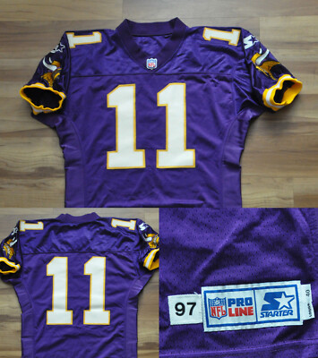 #11 Minnesota Vikings Starter Ripon Jersey Pro Line 1997 Team Issue Sewn  Men 40