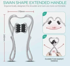 Voyor MS410 Neck Massager Roller for Pain Deep Tissue Shiatsu Massage