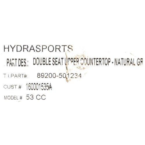 HCB Yachts Boat Countertop 160001535A | 53 Suenos Double Seat Gray - Foto 6 di 6