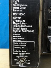 Westinghouse  Circuit Breaker  Model MCP13300C  3 Pole, 30 Amp, 600 Vac  NEW