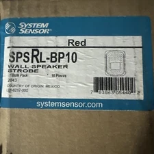 Lot of 10 System Sensor Wall Speaker Strobes Fire Alert Red SPSCRL-BP10