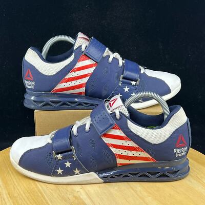 Reebok Crossfit USA Red/Blue Weightlifting Shoes Lifter US Wmns Sz