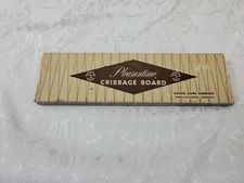 Pleasantime Cribbage Board w box Pacific game Co. #705 