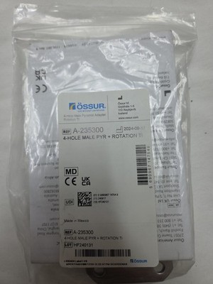 Ossur 4 Hole Male Pyramid+ ROTATION Titanium Prosthetic Part A-235300 NEW