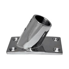 Whitecap 60 Stainless Steel Rectangular Rail Base Fitting for 7/8" O.D. Tube