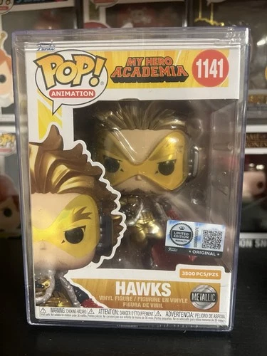 Funko Pop! Hawks #1141 LE3500 My Hero Academia Metallic W/Protector SHIPS NOW