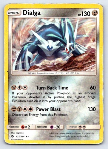 Dialga 127/214 Holo Rare Lost Thunder Pokemon