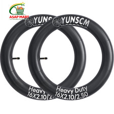 YUNSCM 2 PCS 16" Heavy Duty Bike Tubes 16x2.10/2.50 AV32mm 16x2.10/2.5