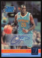 2010-11 Donruss Signatures #/599 Quincy Pondexter #253 Rookie Hornets