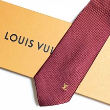 Louis Vuitton tie 100 silk vermilion all over pattern 2410 44