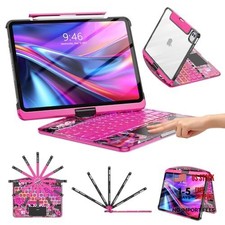 Clear Wireless Keyboard Case for iPad Pro 13 Inch M5/M4 Pro13 M5/M4 Clear Pink