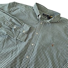 Polo Ralph Lauren Men's Shirt Gingham Big Tall Long Sleeve Button Down 4XB