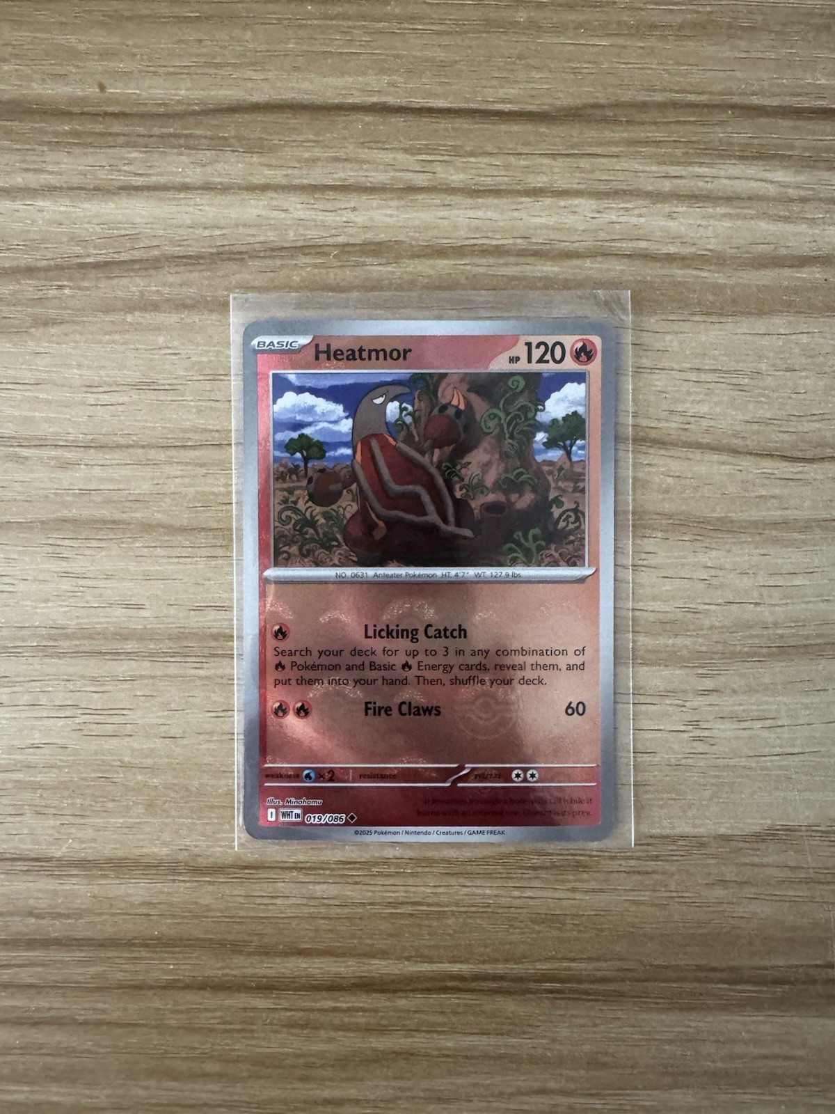 Pokémon White Flare Heatmor 019/086 (Pokeball Pattern) Reverse Holo NM