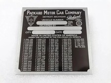 Data Plate For Vintage Packard Motor Cowl Plate 1940 S Model Fit For