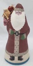 Folk Art Santa Vintage Primitive Father Christmas Decor Handmade in Haiti 8"