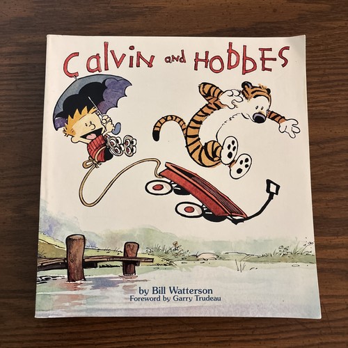 SIGNED Vintage Calvin and Hobbes 1987 By Bill Watterson Foreward By Gary Trudeau
