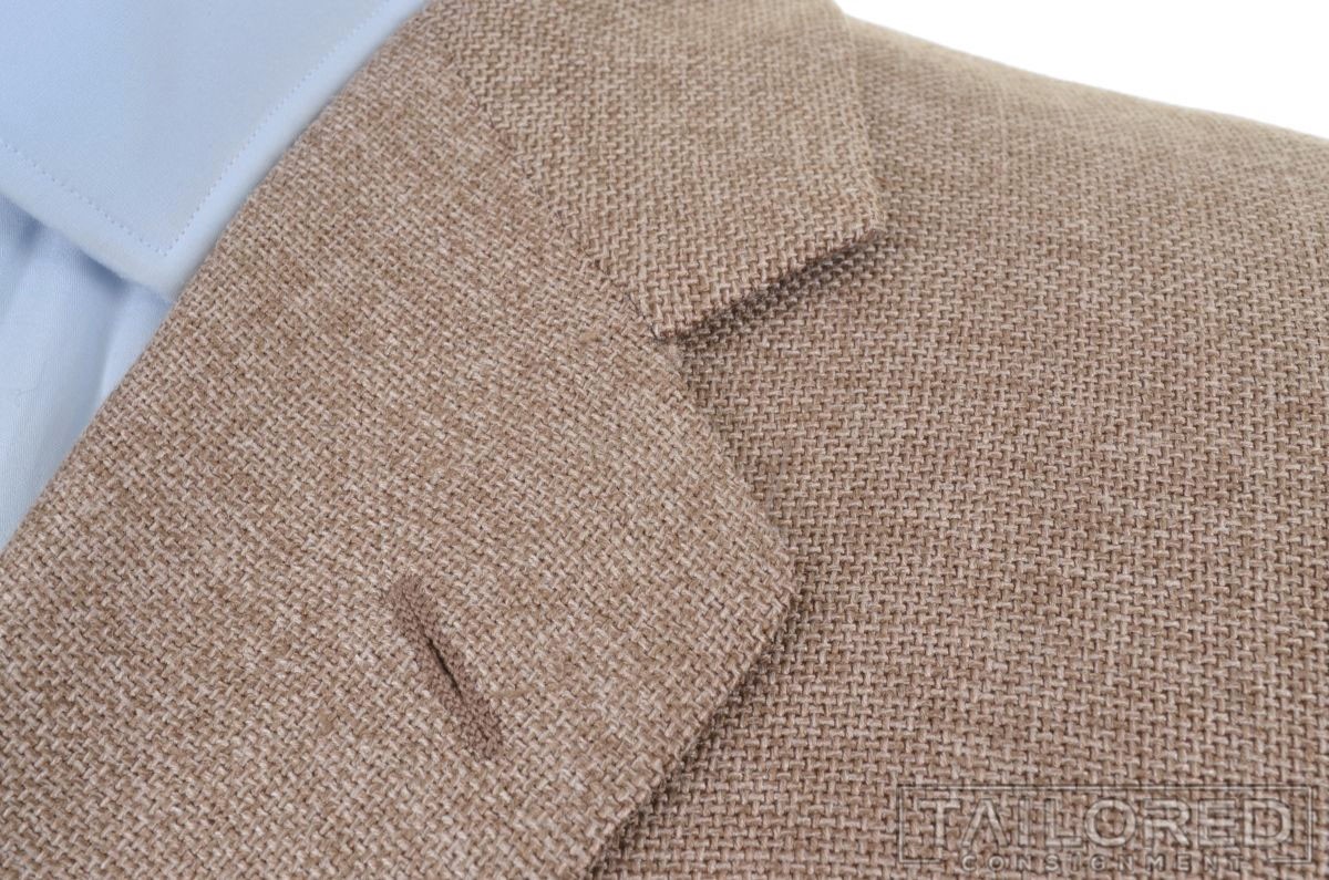 HICKEY FREEMAN Solid Beige Brown Wool Blazer Spor… - image 4