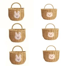 6pcs Onion Basket Kitchen Organizer Wall Hanging Storage Woman Woven Baskets