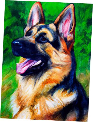 5D Diamond Painting German Shepherd Full Drill by Number Kits, DIY Rhinestone