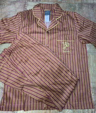 Pottery Barn Harry Potter Pajama Set Gryffindor Medium Striped Pants Top