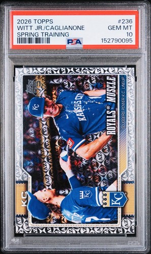 2026 Topps Bobby Witt Jr Jac Caglianone Rookie Spring Training SP PSA 10 🔥
