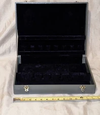 Briefcase style Silverware/Flatware Anti-Tarnish Chest Box compact svc for 8