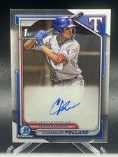 2024 BOWMAN CHANDLER POLLARD CHROME PROSPECT AUTO RANGERS CPA-CP