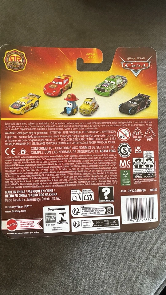 Disney Pixar Cars Carrera y Rescate Camión de Bomberos Rojo Serie Metal Foto 3 de 3