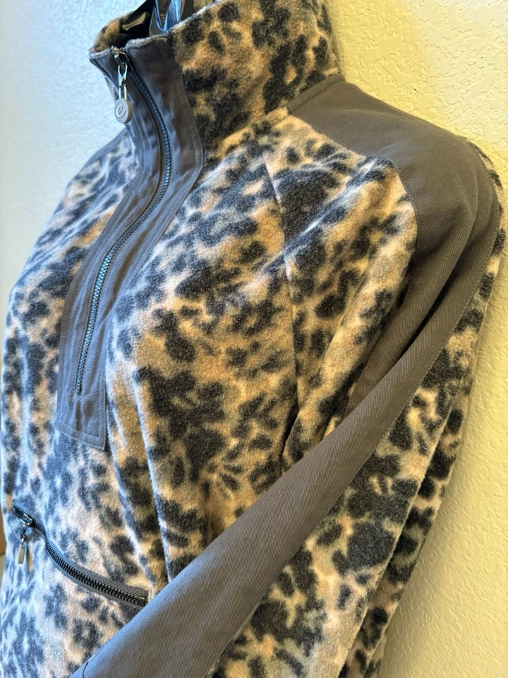 CALME by Johnny Was Jacket Half Zip Soft Fleece Pullover Sweatshirt Size XS - Image 3 of 4