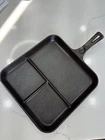 Wagner Ware Sidney O Bacon Egg Cast Iron Square Skillet Vintage Model #1101D