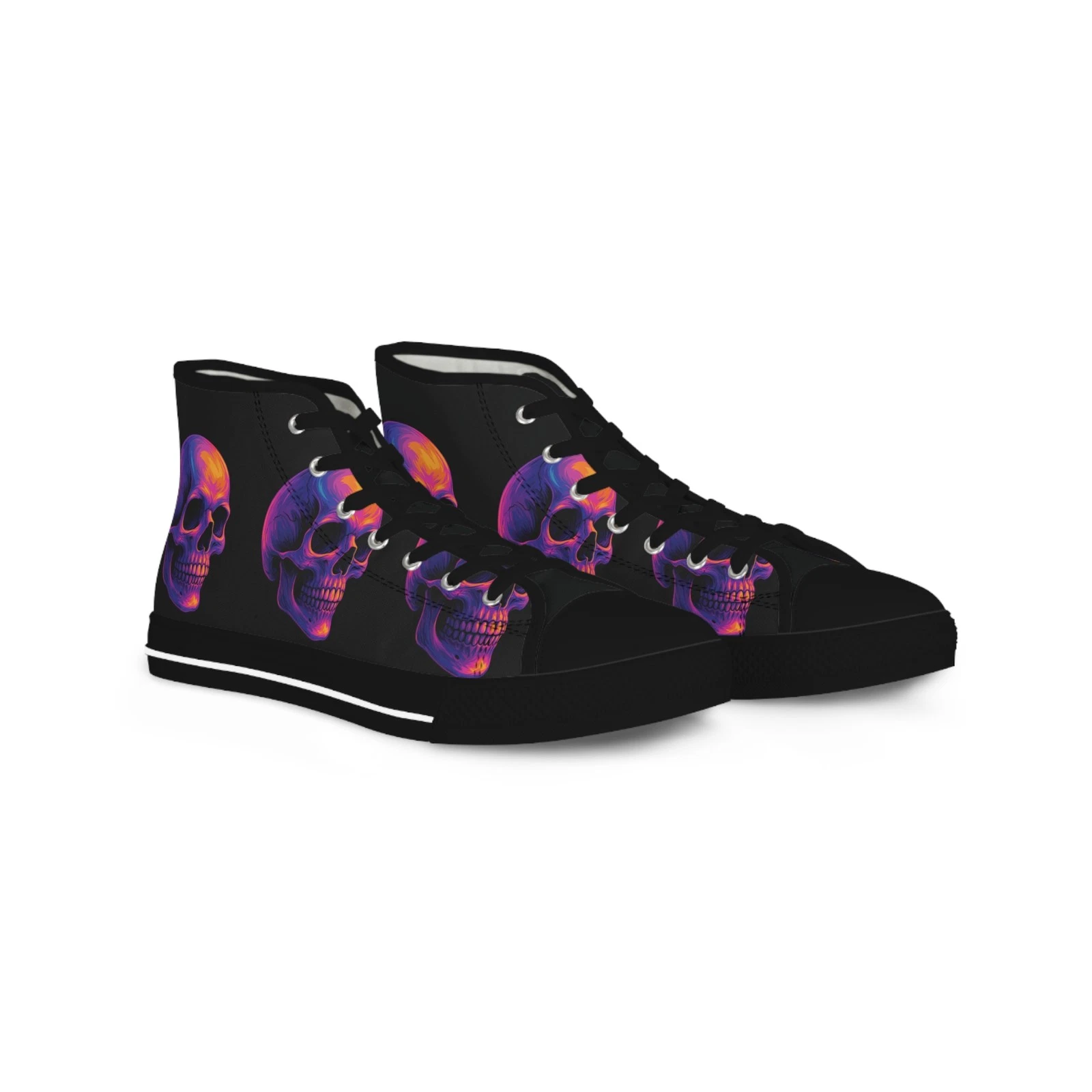 Purple Skull Men's Sneakers by AAG Designs, Gothic Shoes, Unique Sneakers