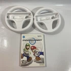 Mario Kart Wii CIB (Nintendo, 2008) w/2 Steering Wheels Bundle Tested Working