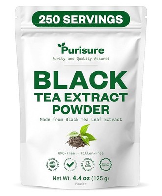 Instant Black Tea Powder 125g Unsweetened No Sugar 250 Servings Dissolves Easy
