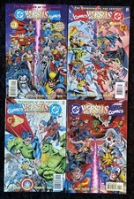 DC Versus Marvel Comics #1-4 - COMPLETE SET - #2 Newsstand - 1996 - Lobo Farts