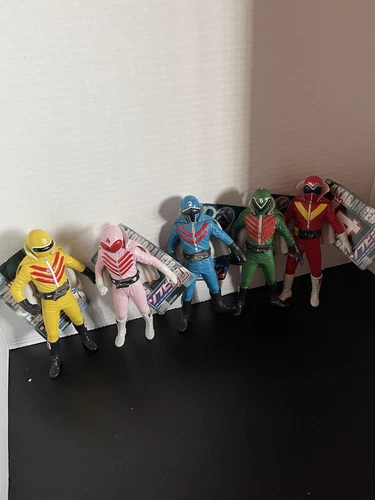 Vintage Bandai Soul of Soft Vinyl Super Sentai Goranger Action Figures