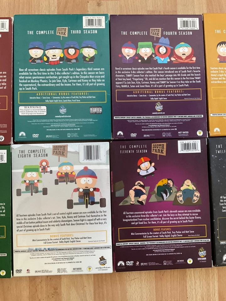 SOUTH PARK Complete TV Series Season 1 2 3 4 5 6 7 8 11 12 FREE SHIPPING - Image 4 of 4